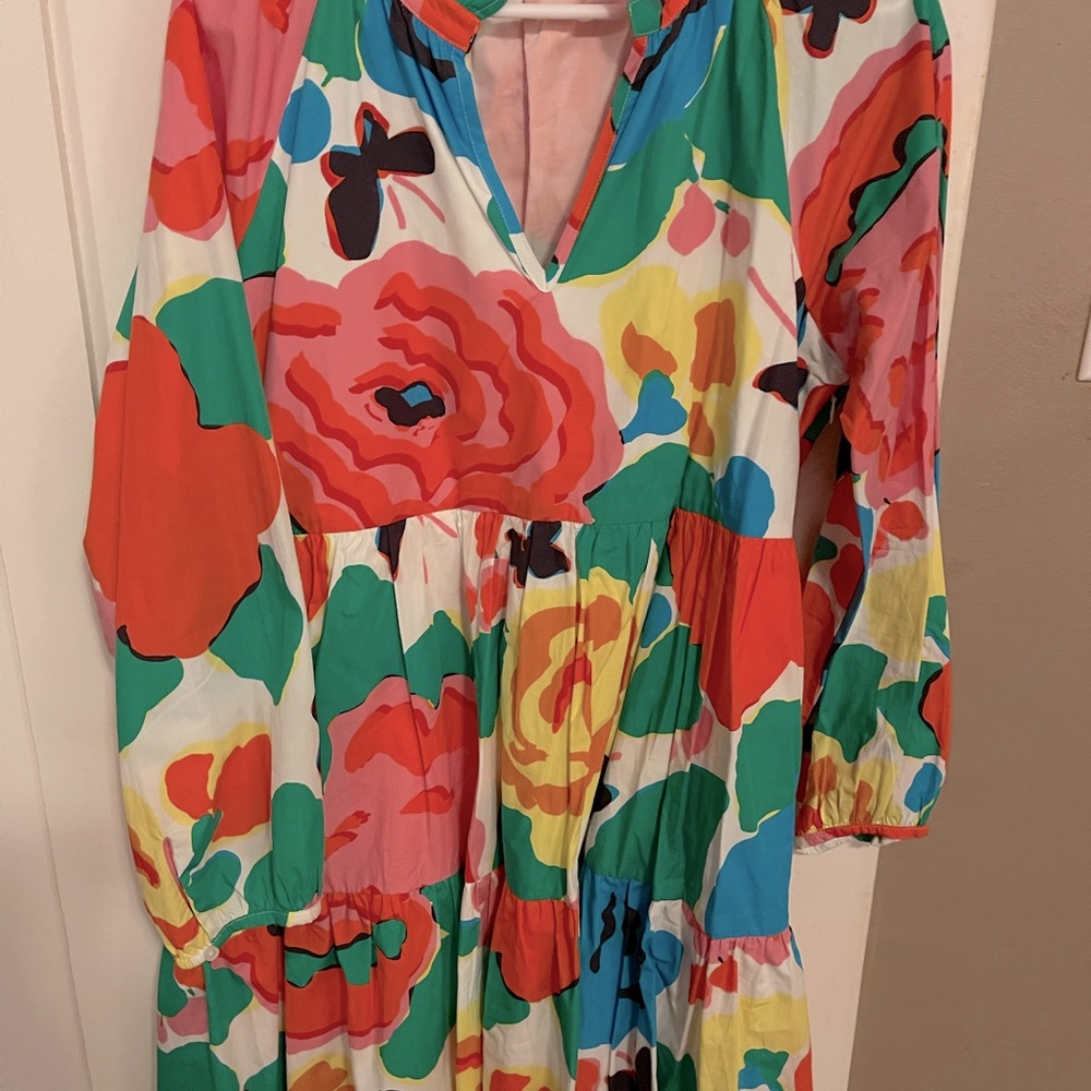 J Crew floral midi dress